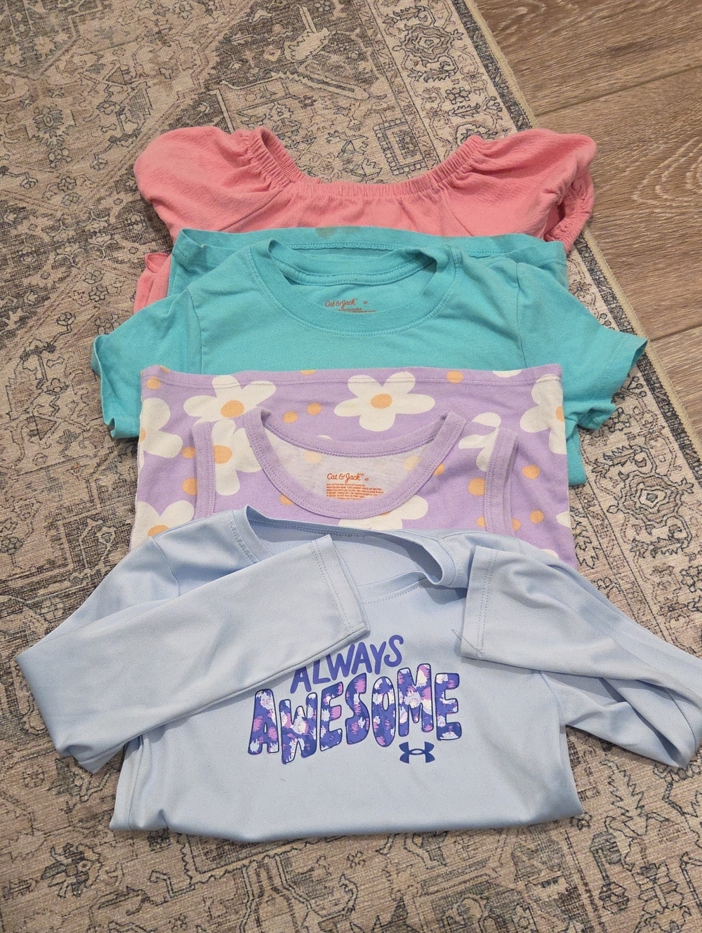 Under Armour Light Blue 'Always Awesome' Long Sleeve Pajama Top